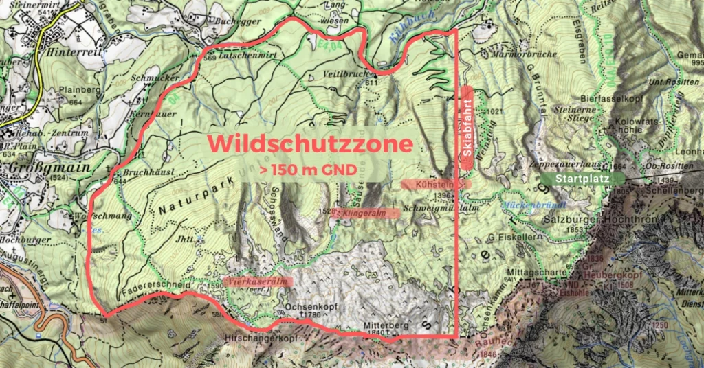 Fluggebiet Untersberg: Wildschutz